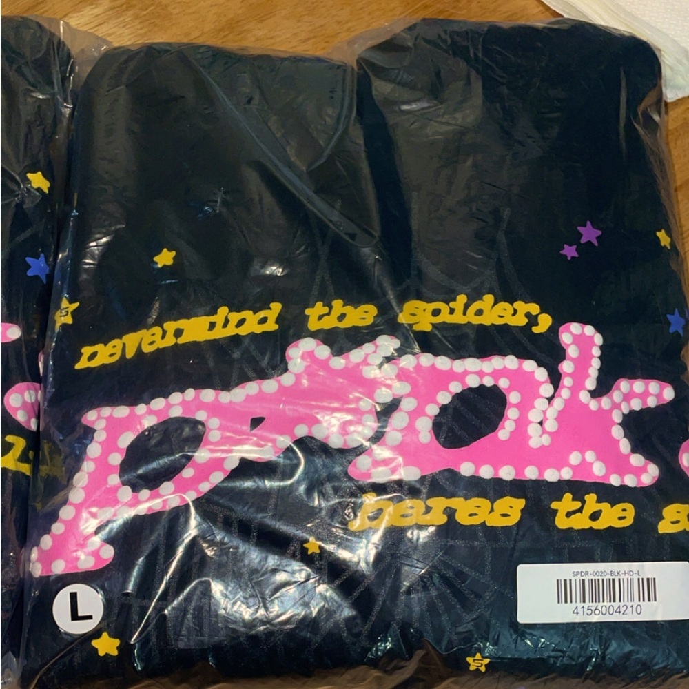 New PINK sp5der hoodie (large)
